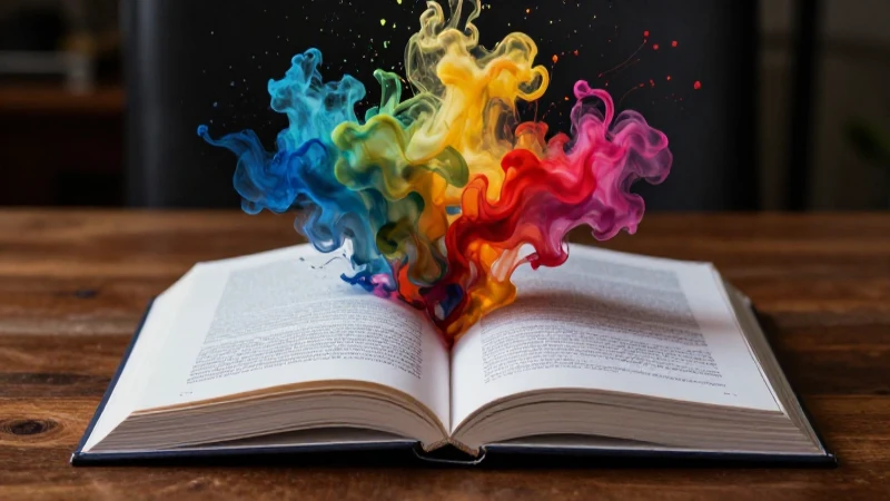 Poesía vibrante en un libro elegante sobre madera
