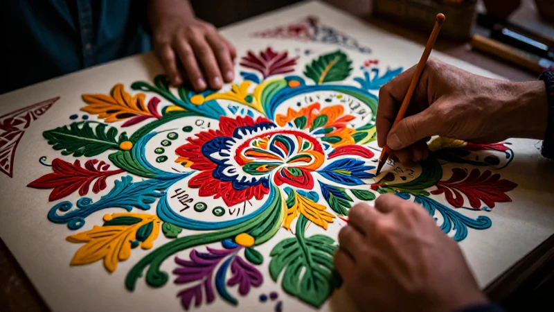 Diseño poético mexicano con caligrafía vibrante y detalle
