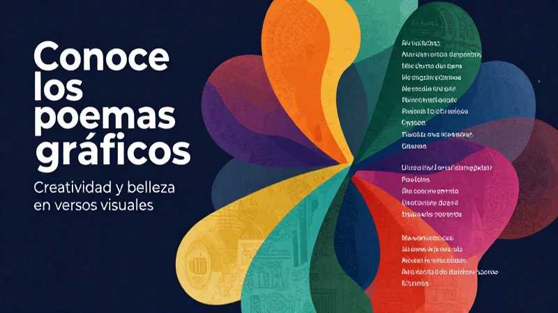 Conoce los poemas gráficos: Creatividad y belleza en versos visuales 4 Poesía visual vibrante y moderna