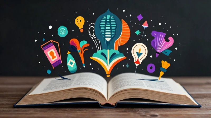 Libro ilustrado con diseño artístico moderno