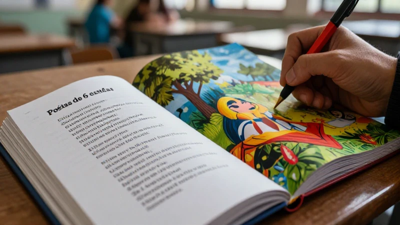 Poemas inspiradores con estética educativa y vibrante