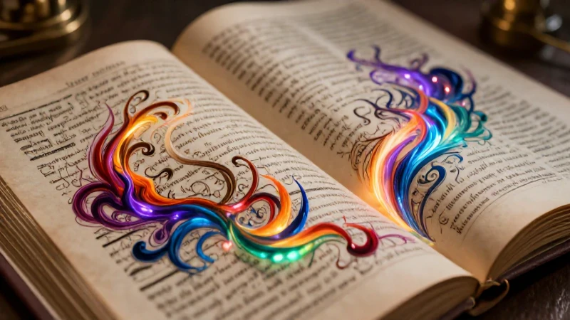 Caligrafía mágica con tinta que se transforma en luz
