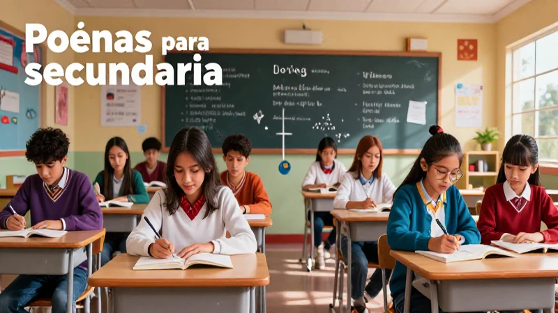 Poemas para secundaria PDF: Inspiración para jóvenes poetas 3 Ilustración de poesía mexicana vibrante para secundaria