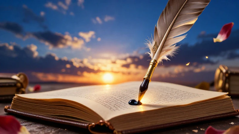 Poesía Romántica: 20 Ejemplos de Poemas del Romanticismo 7 Tinta brillante cae sobre libro antiguo
