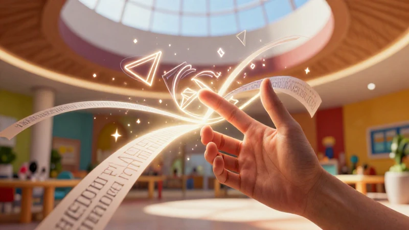 Ilustración vibrante y moderna con conceptos educativos abstractos