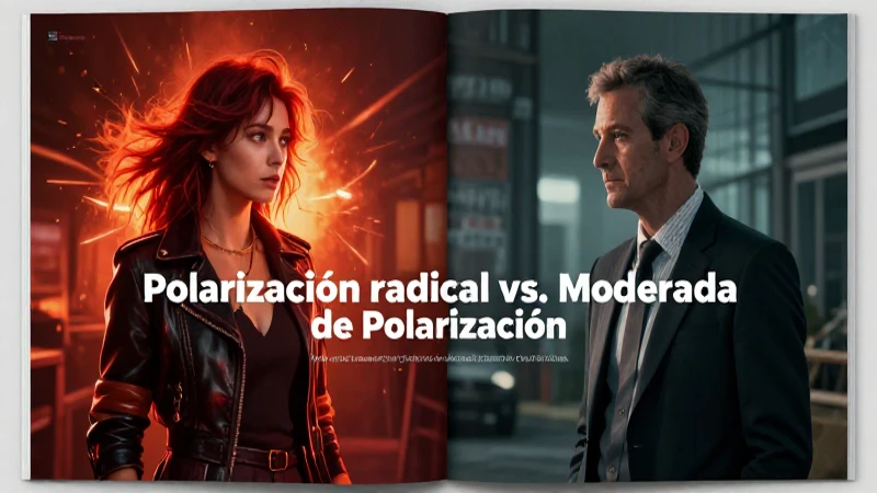 Contraste entre polarización política radical y moderada