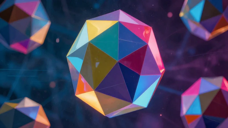 Poliedro: Concepto, Elementos, Tipos y Ejemplos Claros 7 Geometría futurista brillante y dinámica