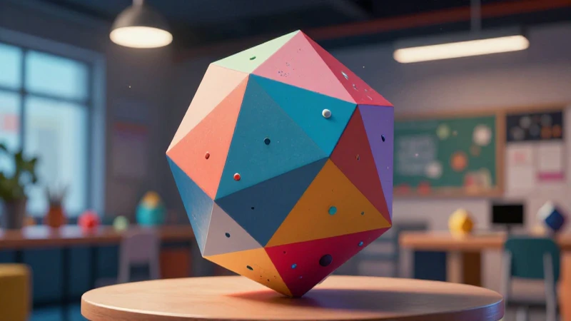 Poliedro: Concepto, Elementos, Tipos y Ejemplos Claros 5 Geometría compleja y moderna estudio vibrante