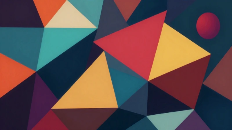 Polígonos irregulares: Definición, características y ejemplos 4 Geometría abstracta vibrante, estética educativa moderna