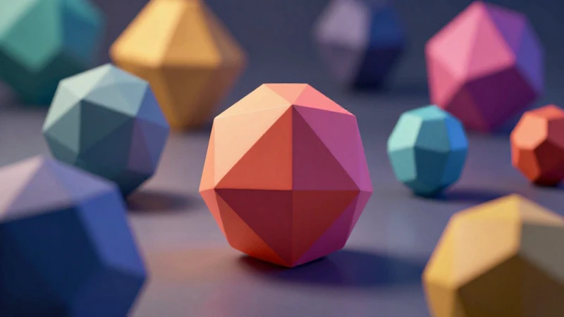 Polígono: Concepto, Nombres, Elementos y Tipos y Medidas 3 Visualización 3D geométrica vibrante y de alta calidad