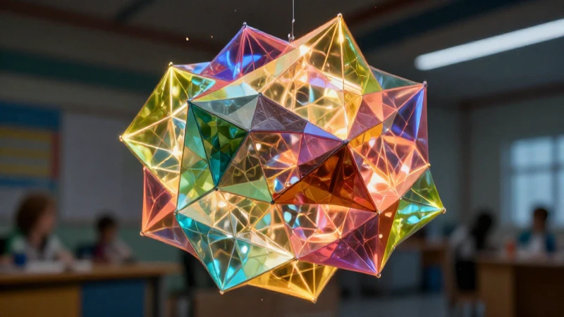 Geometría vibrante y detallada en un entorno moderno