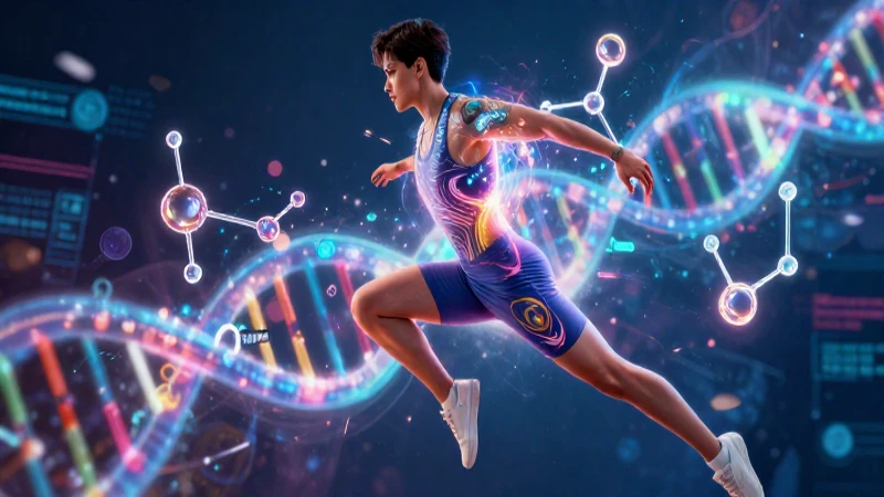 Figura dinámica fusiona atletismo con datos moleculares