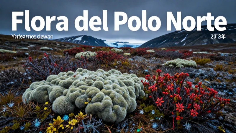 Vegetación del Polo Norte en un clima extremo y vibrante