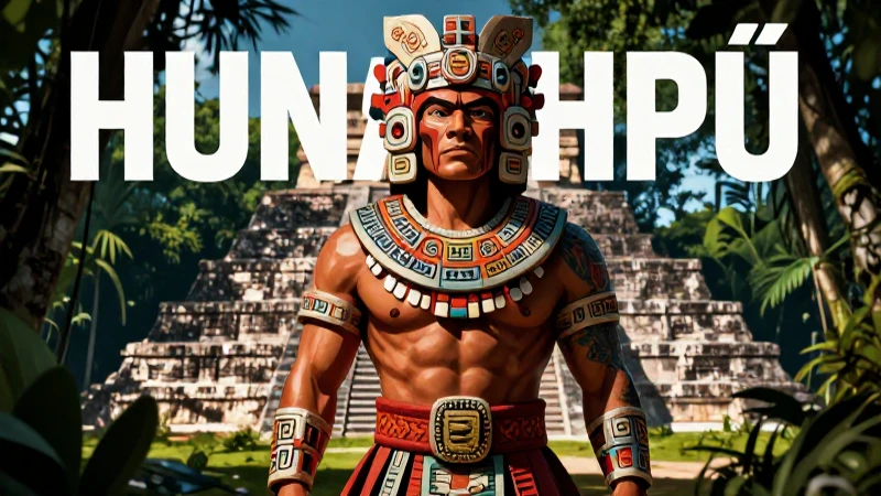 Hun Hunahpú imponente en selva mesoamericana