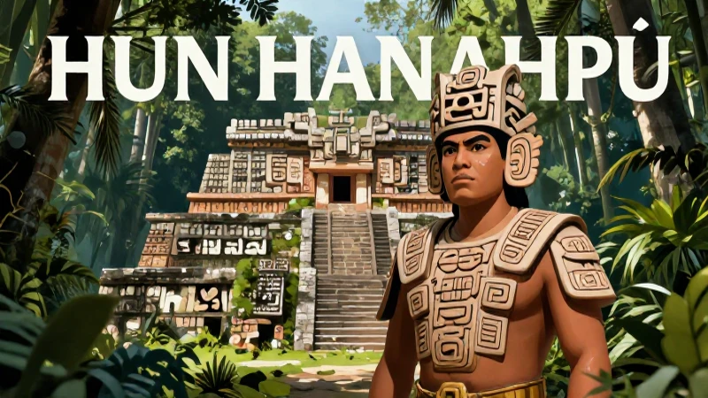 Ilustración Maya de Hun Hunahpú en la selva
