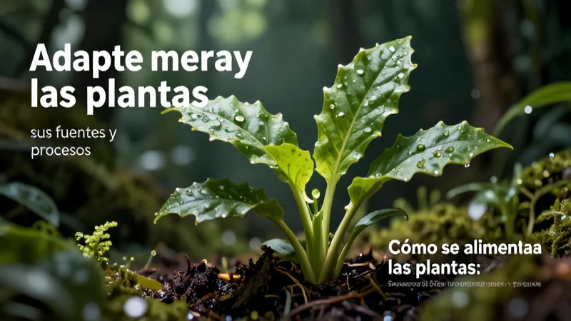 Plantas adaptadas y sus procesos nutritivos