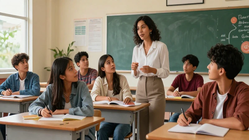 Conoce el valor y la importancia de la nueva escuela mexicana 3 Estudiantes mexicanos entusiastas aprendiendo en un aula vibrante