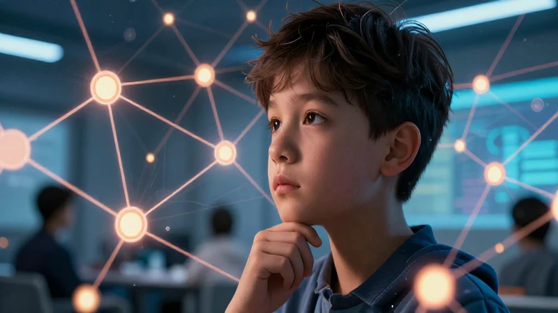 Por qué es crucial entender definiciones y conceptos clave 5 Joven estudioso con red conceptual brillante