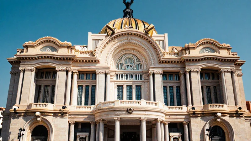 México: República y su importancia actual 3 Palacio Nacional estilizado, vibrante y educativo