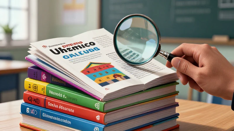 Manos examinan libros educativos mexicanos vibrantes