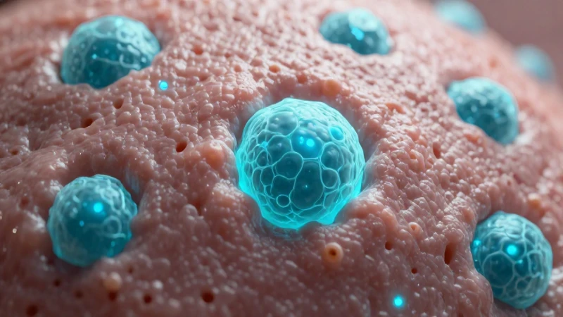 Visualización microscópica detallada de la piel humana
