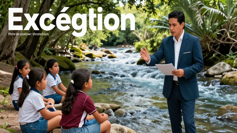 Porque cuidar el agua es importante para el futuro 6 Maestro mexicano junto a río