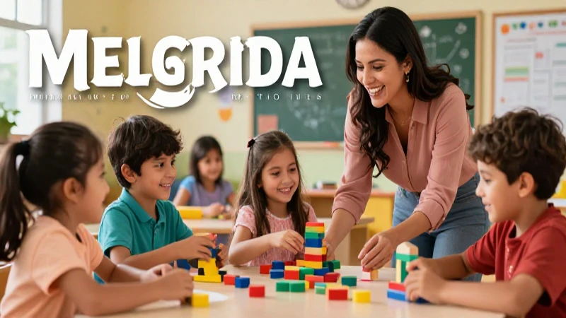 Ilustración educativa vibrante en un salón mexicano