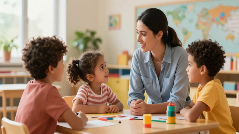 Familia y escuela colaborando en un preescolar vibrante