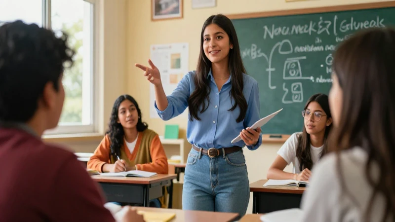 Estudiante mexicano colaborando en educación moderna