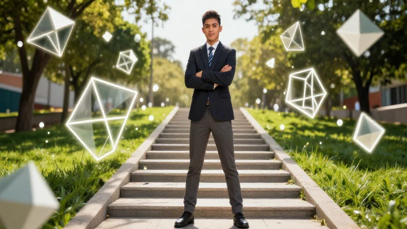 Graduado ambicioso en camino al saber