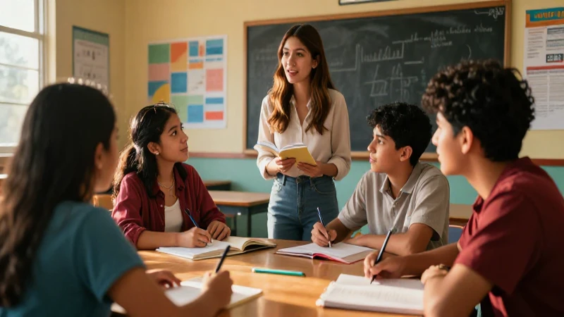 Estudiantes mexicanos aprendiendo en clase moderna y dinámica