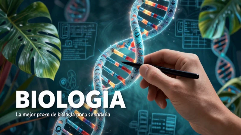 Diseña una portada de biología creativa y moderna