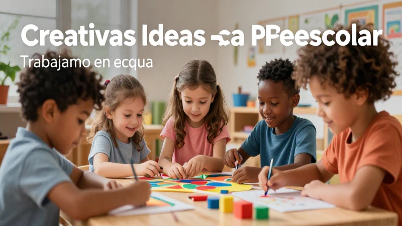 Niños felices colaborando en proyectos coloridos