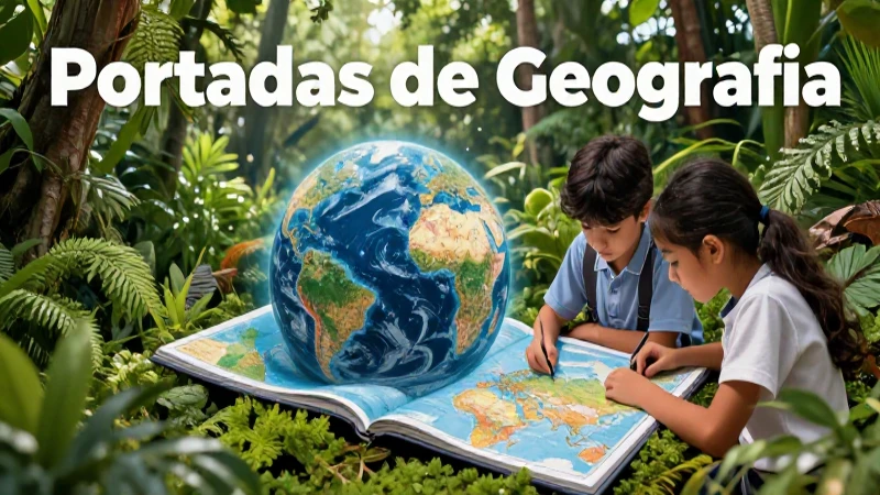 Usa portadas de geografía en proyectos educativos dinámicos