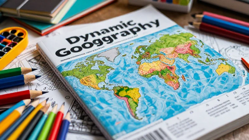 Portadas de geografía para secundaria: Apuntes destacados 3 Mapa dinámico educativo con estilo mexicano vibrante