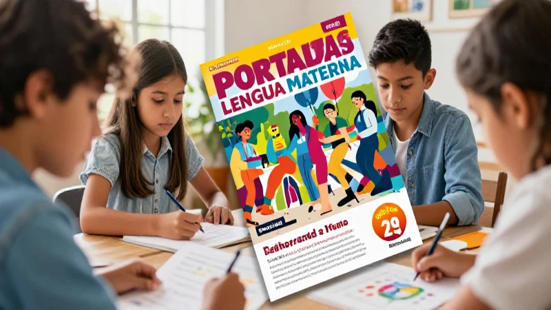 Diseño creativo de revista educativa sobre lengua materna