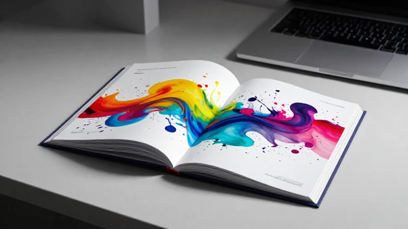 Diseño minimalista con explosión de tinta vibrante
