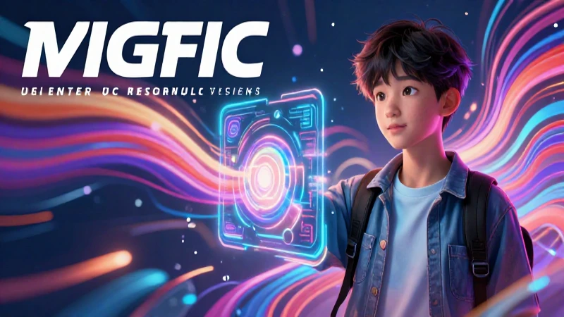Joven estudiante carismático en ilustración digital