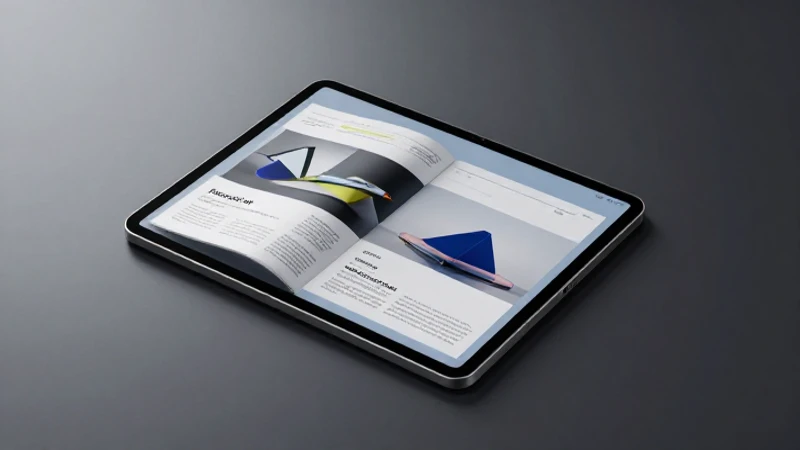 Tablet minimalista en diseño profesional con iluminación cinematográfica