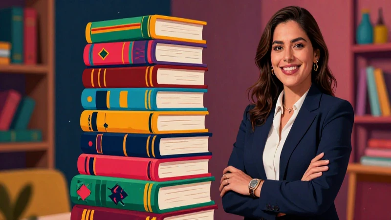 Portafolio docente: pasos prácticos para tu éxito educativo 6 Profesora mexicana sonríendo en diseño vibrante y detallado