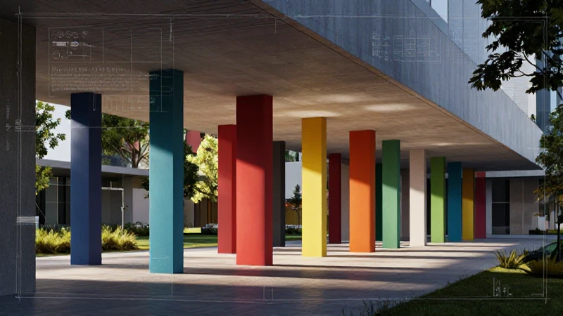 Render arquitectónico moderno y fotorrealista minimalista