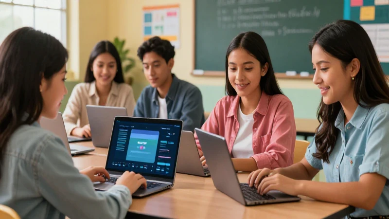 Ejemplos de Dispositivos de Entrada: Innovación Positiva 4 Estudiantes mexicanos interactúan con tecnología educativa moderna