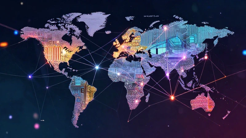 Qué son la posmodernidad, sus características y la globalización 3 Visualización digital abstracta y vibrante en geometría mexicana