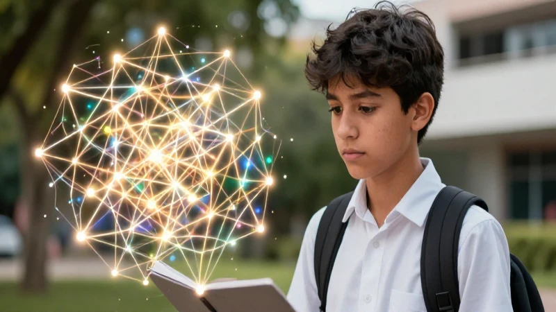 Estudiante enfocado con redes neuronales mexicanas