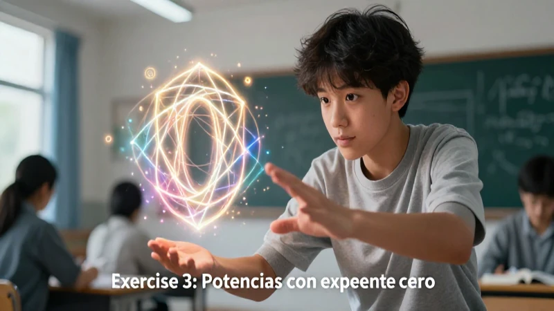 Domina la potenciación de igual base: trucos y ejercicios 4 Estudiante brillante aprende potencias con exponente cero