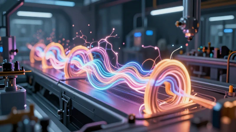 Campo eléctrico dinámico y futurista