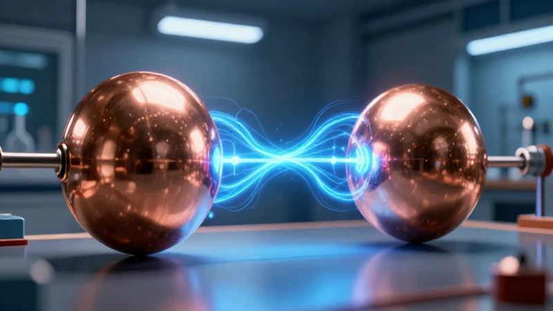 Visualización dinámica del potencial eléctrico entre esferas