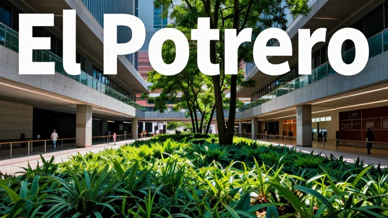 Parque verde vibrante en estación de metro de CDMX