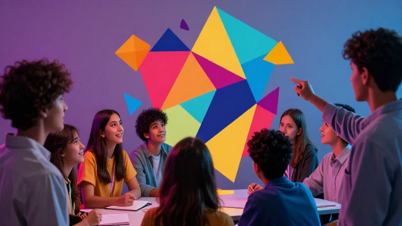 Estudiantes y docente interactúan con la Nueva Escuela Mexicana