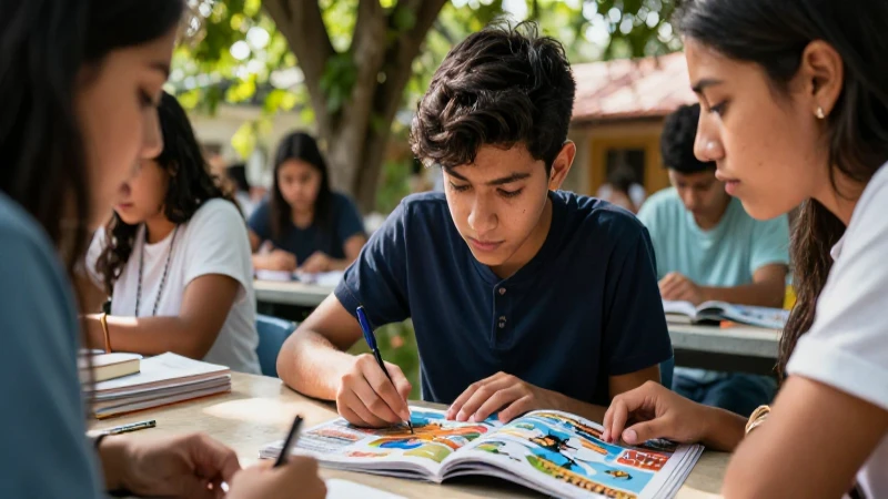 Pragmatismo: Significado y Concepto en la Filosofía 5 Estudiante mexicano concentrado en proyecto comunitario